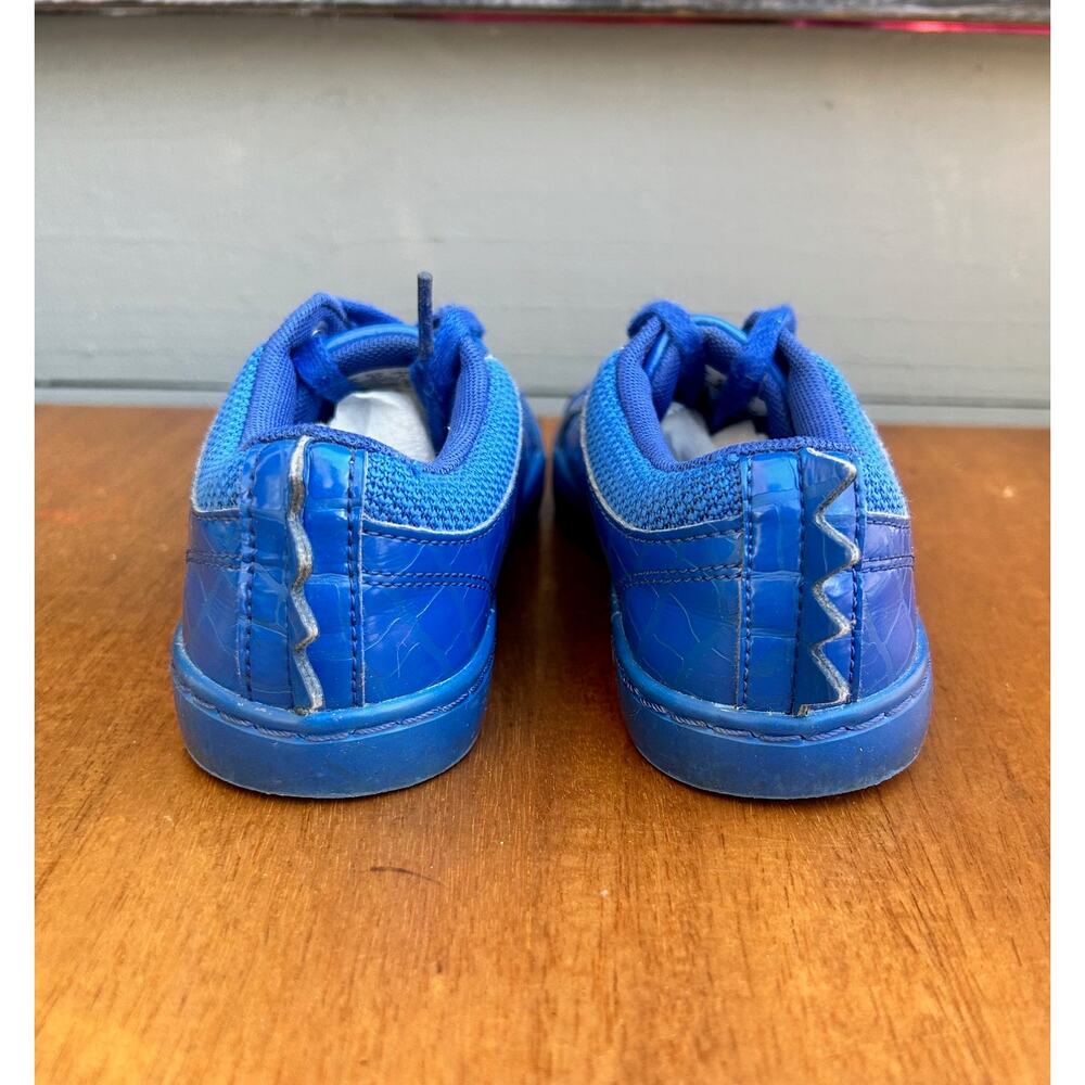 Lacoste Straightset Blue Croc Embossed Sneakers Youth Size 2 / EU 33 - Picture 2 of 8